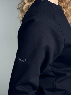 Sweatshirt mit angerauter Innenseite Navy