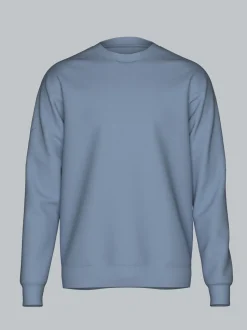 Sweatshirt mit angerauter Innenseite Pearl-blue
