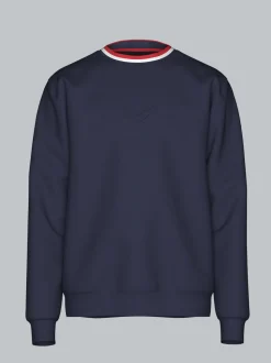 Sweatshirt mit 3D-Logo-Prägung Navy