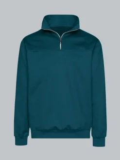Sweatshirt mit Reißverschluss Petrol