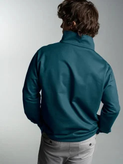 Sweatshirt mit Reißverschluss Petrol