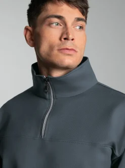 Sweatshirt mit Reißverschluss Anthrazit