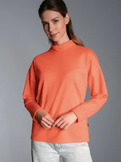 Sweatshirt mit Stehkragen Peach
