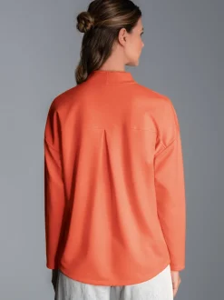 Sweatshirt mit Stehkragen Peach