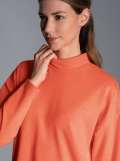 Sweatshirt mit Stehkragen Peach