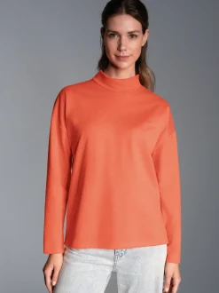 Sweatshirt mit Stehkragen Peach
