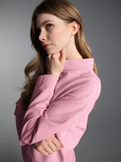 Sweatshirt mit Stehkragen Lilie