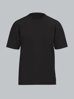 T Shirt aus Biobaumwolle mit Brusttasche Schwarz