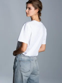 T Shirt aus Biobaumwolle Weiss