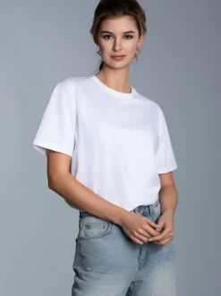 T Shirt aus Biobaumwolle Weiss