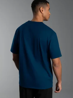 T Shirt aus Biobaumwolle mit Brusttasche Night-blue