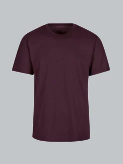 T Shirt aus Biobaumwolle Aubergine-C2C
