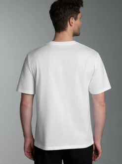 T Shirt aus Biobaumwolle mit Brusttasche Weiss