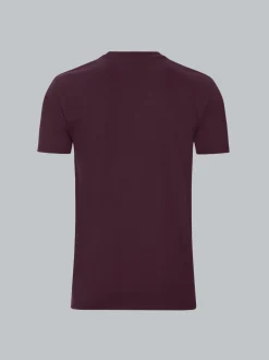 T Shirt aus Biobaumwolle Aubergine-C2C