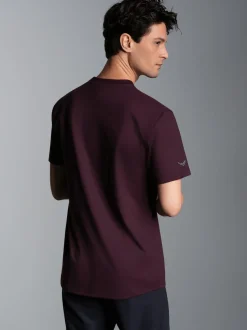T Shirt aus Biobaumwolle Aubergine-C2C
