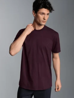 T Shirt aus Biobaumwolle Aubergine-C2C