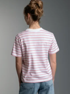 T Shirt in Ringeloptik Lilie