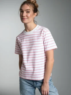 T Shirt in Ringeloptik Lilie