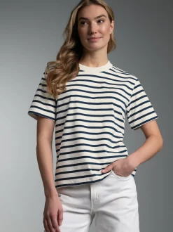 T Shirt in Ringeloptik Natur