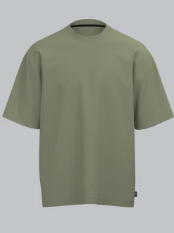 T Shirt mit abstraktem Print Salbei