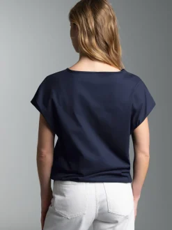 T Shirt mit Maritimem Motiv Navy