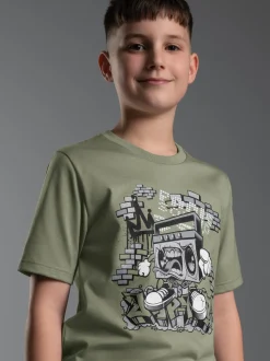 T Shirt mit Printmotiv 
