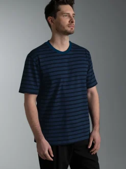 T Shirt mit "Sail" Ringelmuster Night-blue