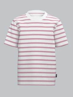 T Shirt mit "Sail" Ringelmuster Lilie