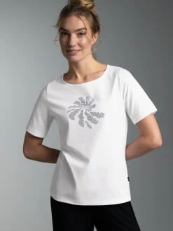 T Shirt mit Strass Motiv 