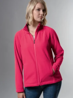 Taillierte Fleecejacke Koralle