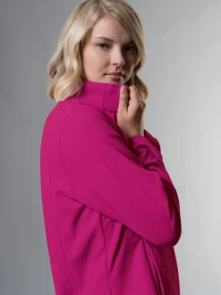 Taillierte Fleecejacke Magenta