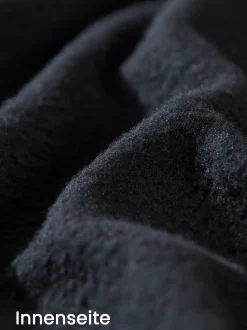 Taillierte Fleecejacke Schwarz