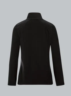 Taillierte Fleecejacke Schwarz