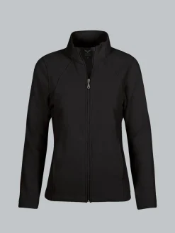 Taillierte Fleecejacke Schwarz