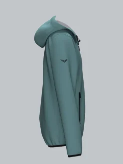 Taillierte Softshell–Kapuzenjacke Seegras