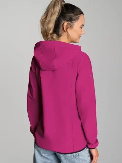 Taillierte Softshell–Kapuzenjacke Hibiskus