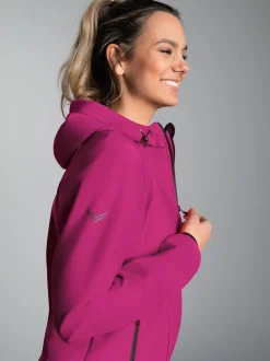 Taillierte Softshell–Kapuzenjacke Hibiskus