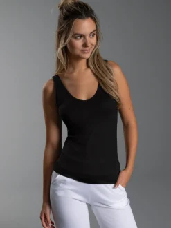 Tanktop aus Modal Schwarz