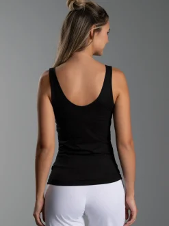 Tanktop aus Modal Schwarz