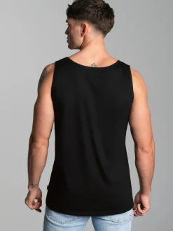 Trägershirt aus 100% Baumwolle Schwarz