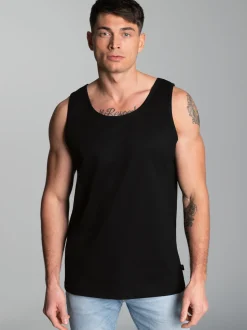 Trägershirt aus 100% Baumwolle Schwarz