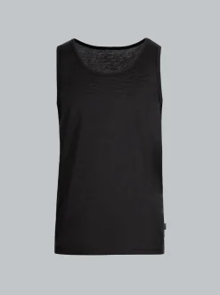 Trägershirt aus 100% Baumwolle Schwarz