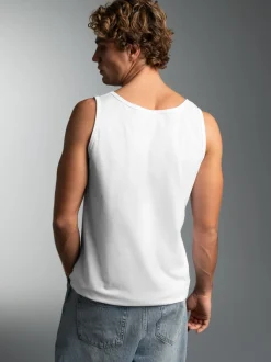 Trägershirt aus 100% Baumwolle Weiss