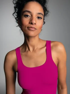 Trägershirt aus Polyamid/Elastan Magenta