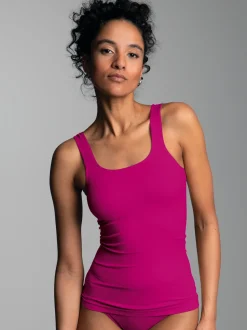 Trägershirt aus Polyamid/Elastan Magenta
