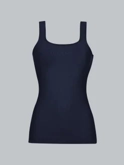 Trägershirt aus Polyamid/Elastan Navy