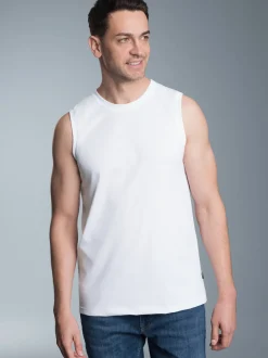 Trägershirt aus Single-Jersey Weiss