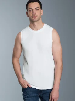 Trägershirt aus Single-Jersey Weiss
