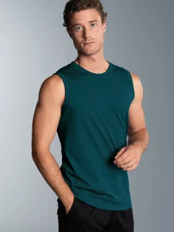 Trägershirt aus Single-Jersey Saphir