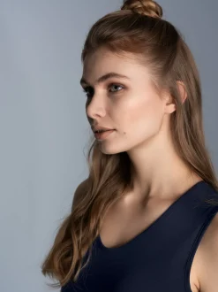 Trägershirt aus Viskose Navy